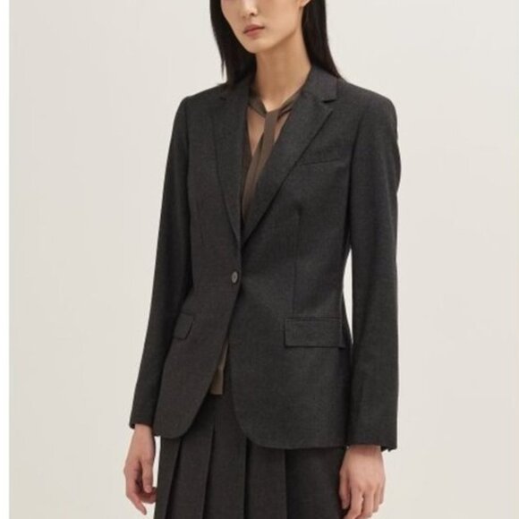 THEORY Staple Blazer in Sleek Flannel - Picture 1 of 9